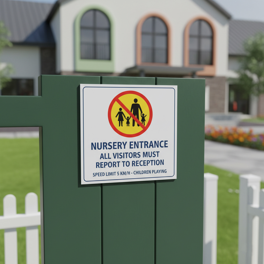Nursery Gate Safety Signs Printing