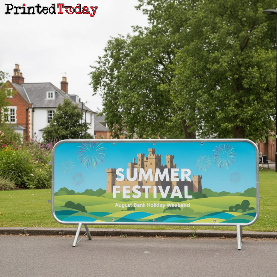 Vinyl 2.5m Crowd Barrier Covers & Banners