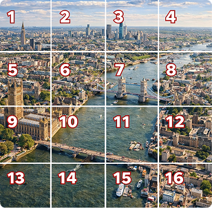 Numbered Mosaic layout