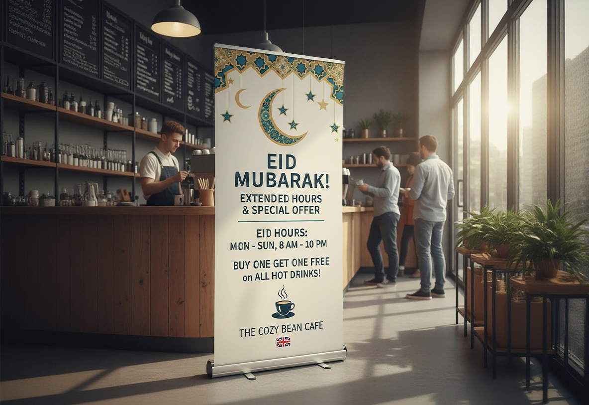 Cafe Eid Banner Stands