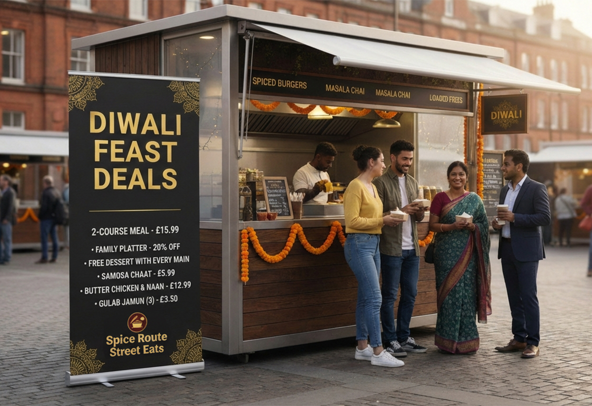 Food Stall Diwali Banner Stands