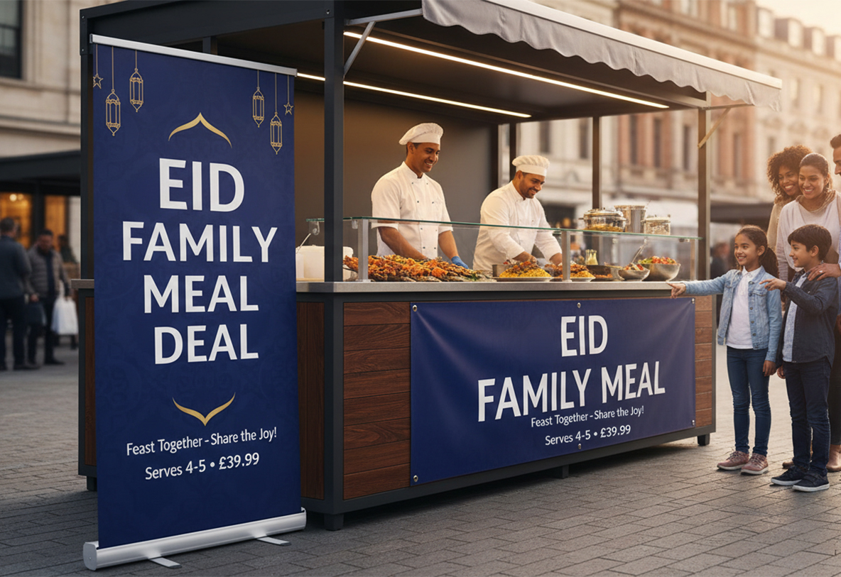 Food Stall Eid Banner Stands