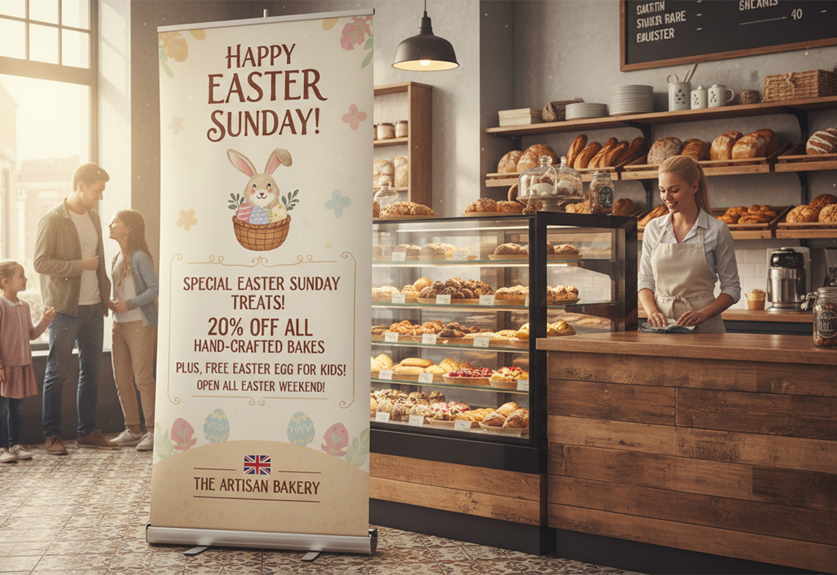 Bakery Easter Banner Stands