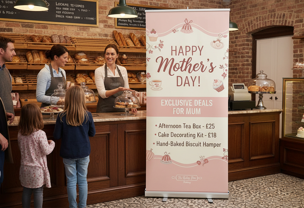 Bakery Mothers Day Banner Stands