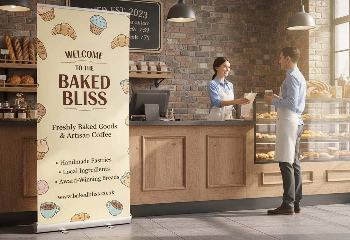 Bakery Reception Banner Stands