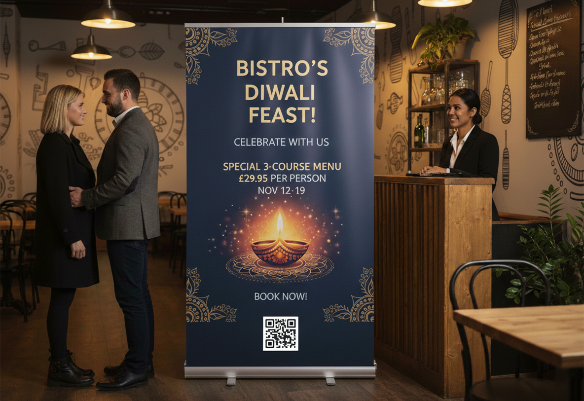 Bistro Diwali Banner Stands