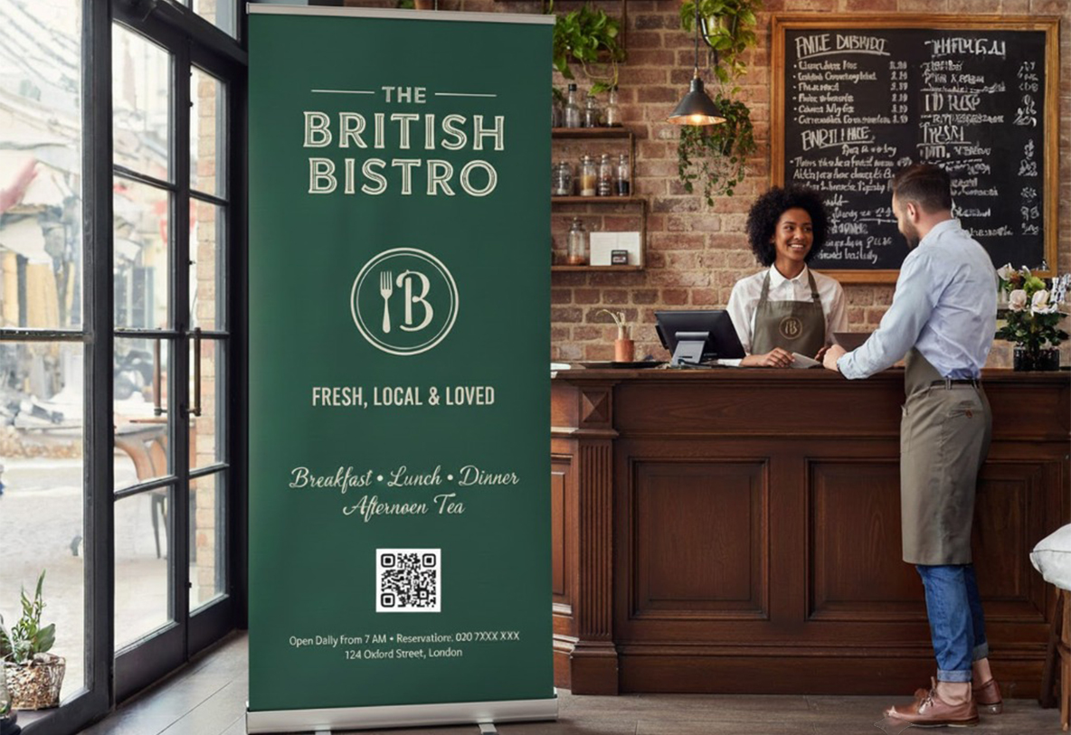 Bistro Banner Stands