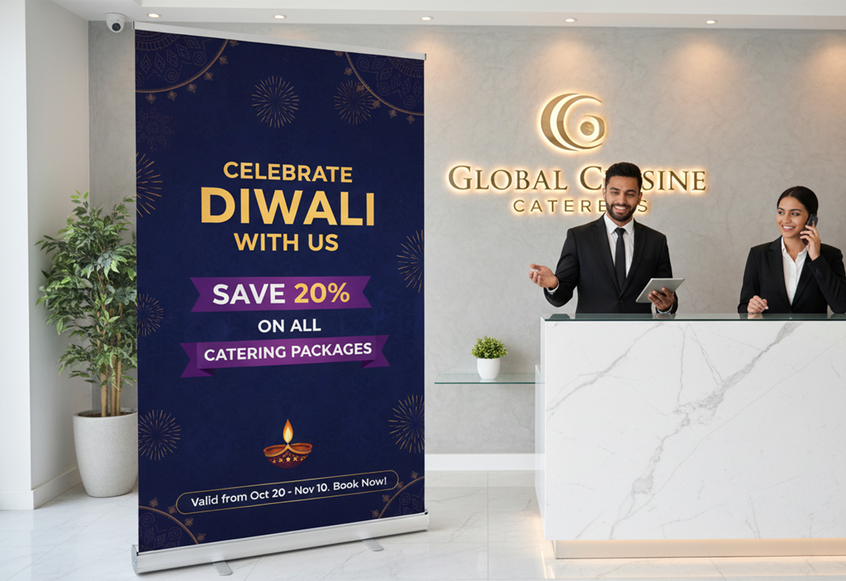Caterer Diwali Banner Stands
