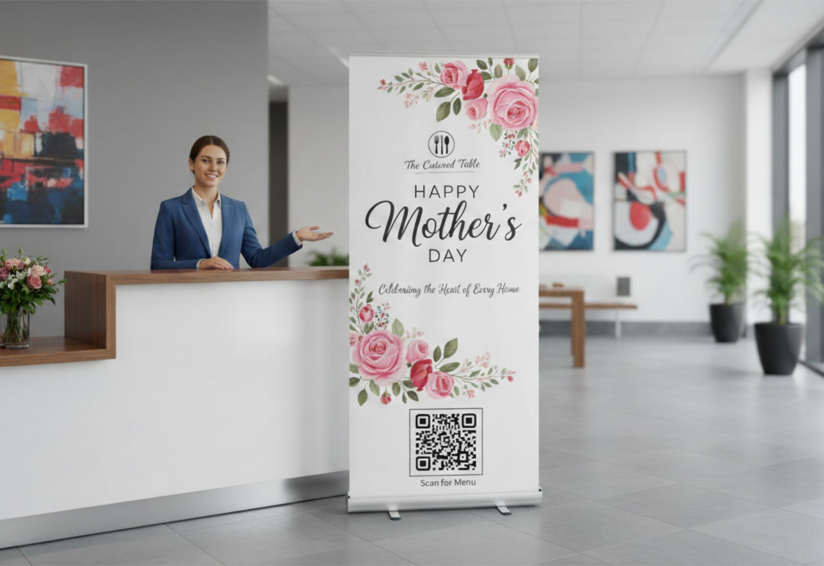 Caterer Mothers Day Banner Stands