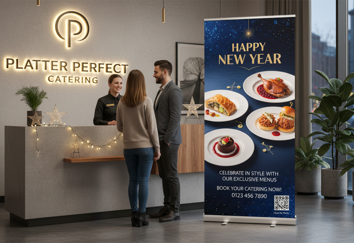 Caterer New Year Banner Stands