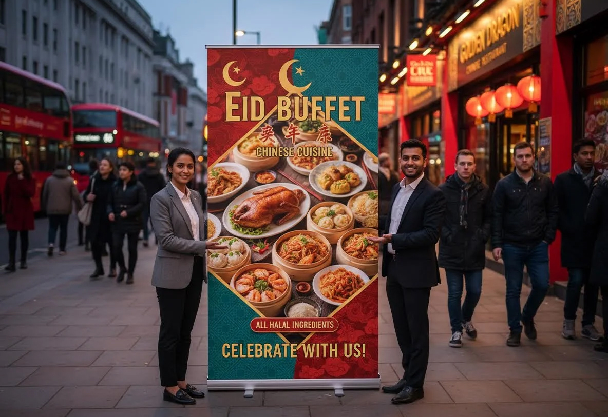 Chinese Restaurant Eid Banner Stands