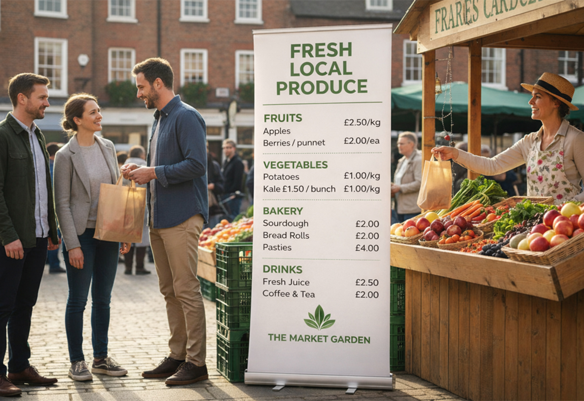 Farmers' Market Reception Banner Stands