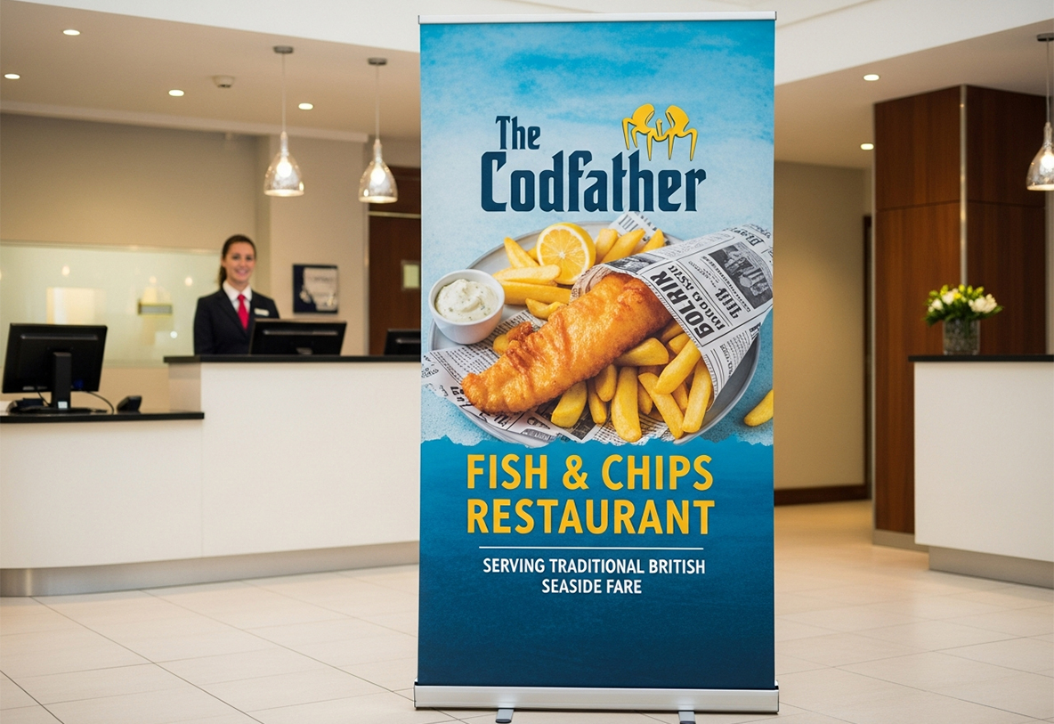 Fish & Chips Reception Banner Stands