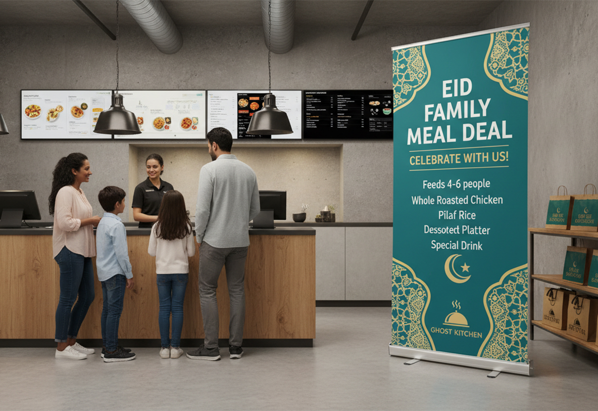Ghost Kitchen Eid Banner Stands