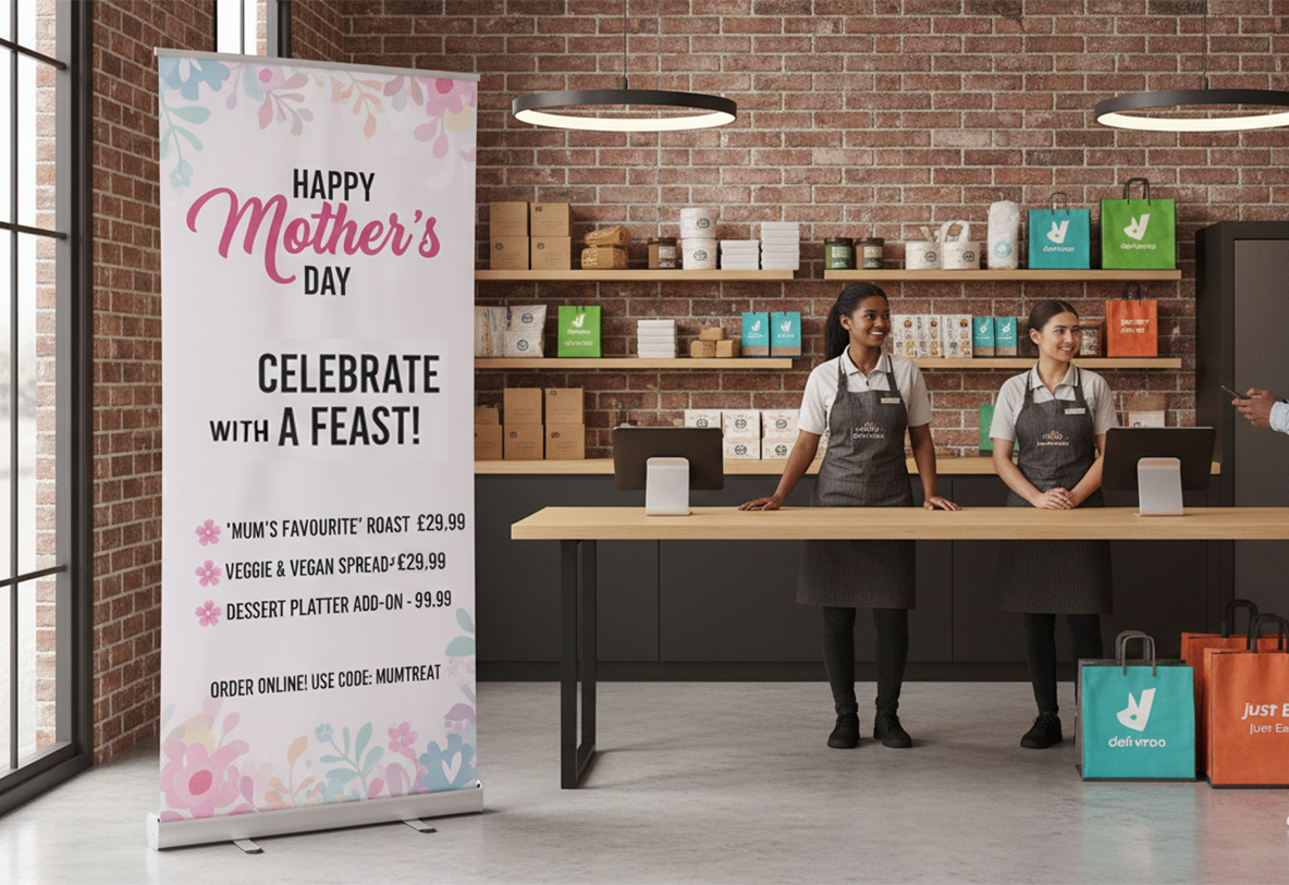Ghost Kitchen Mothers Day Banner Stands