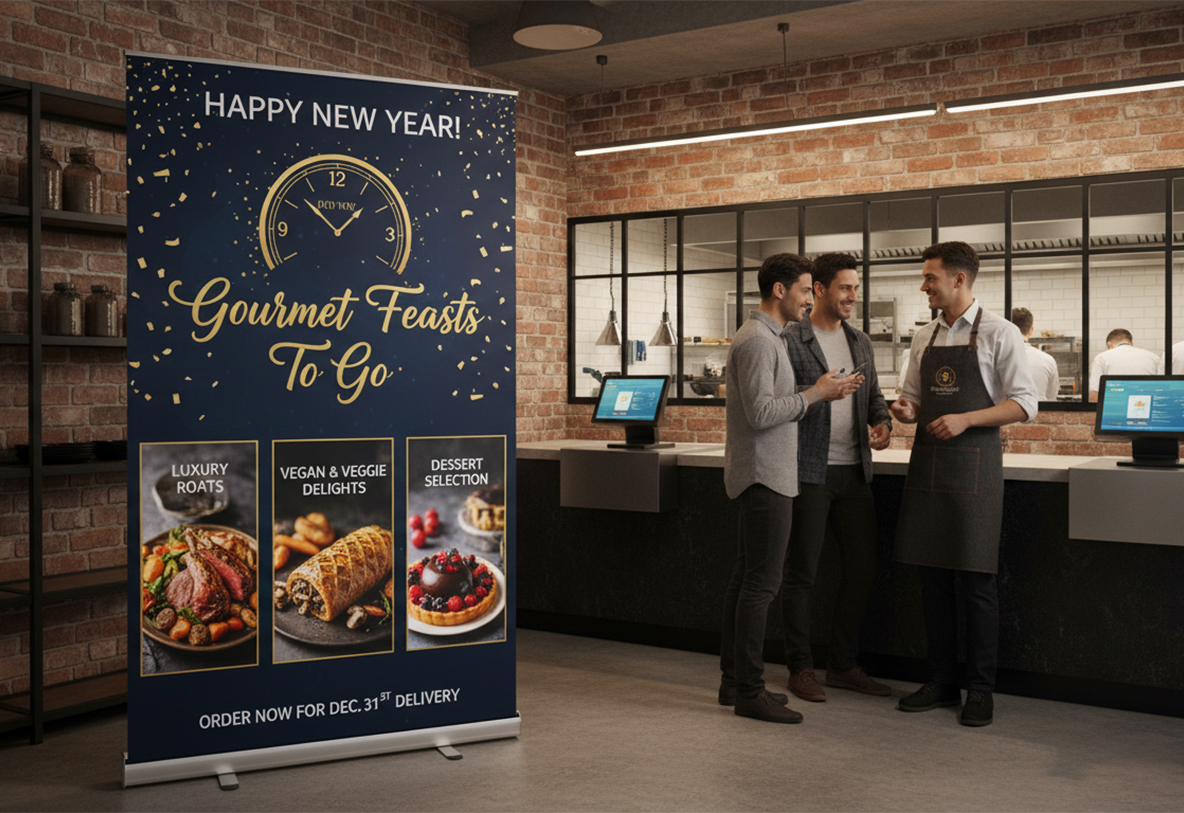 Ghost Kitchen New Year Banner Stands
