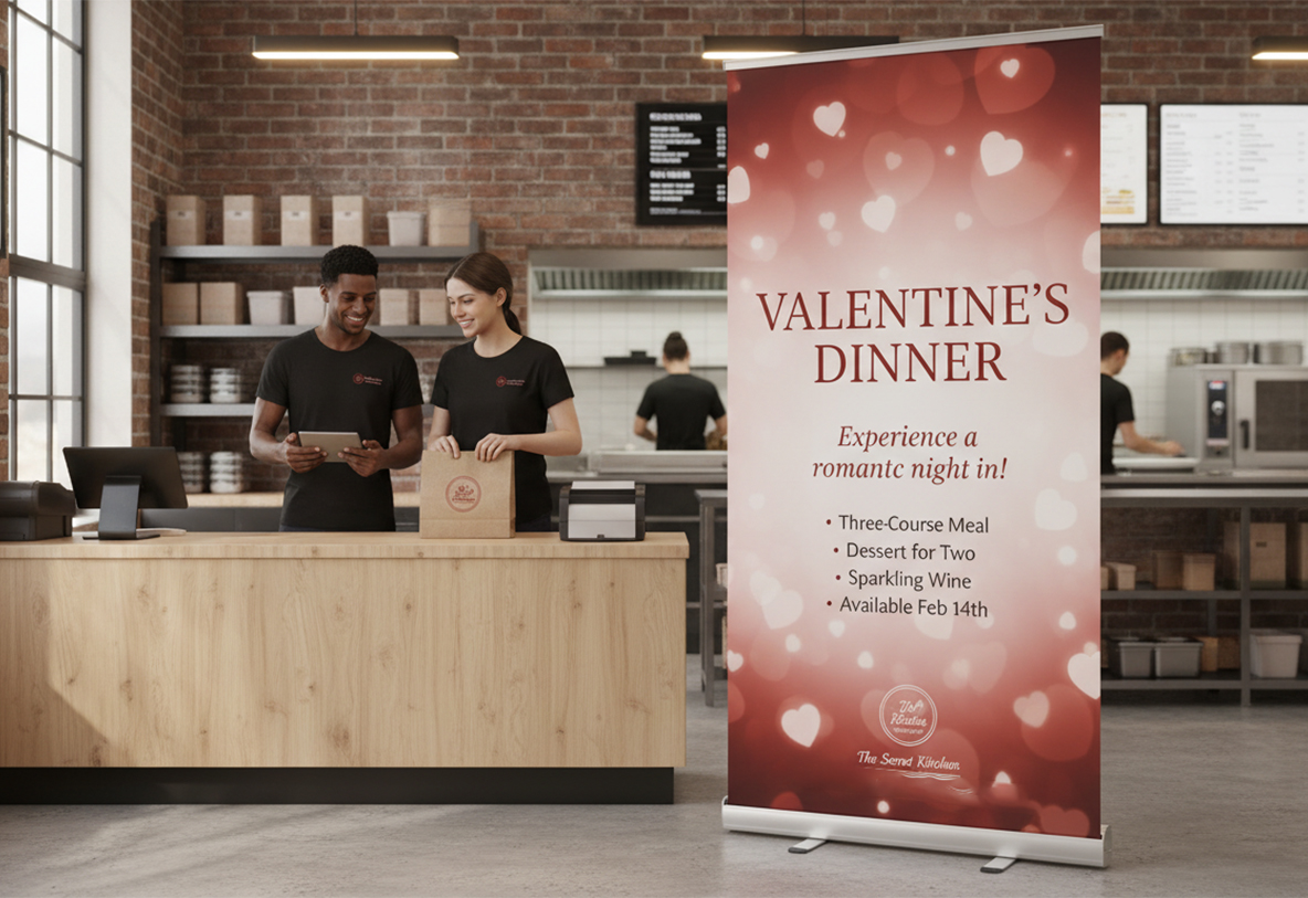 Ghost Kitchen Valentine's Day Banner Stands