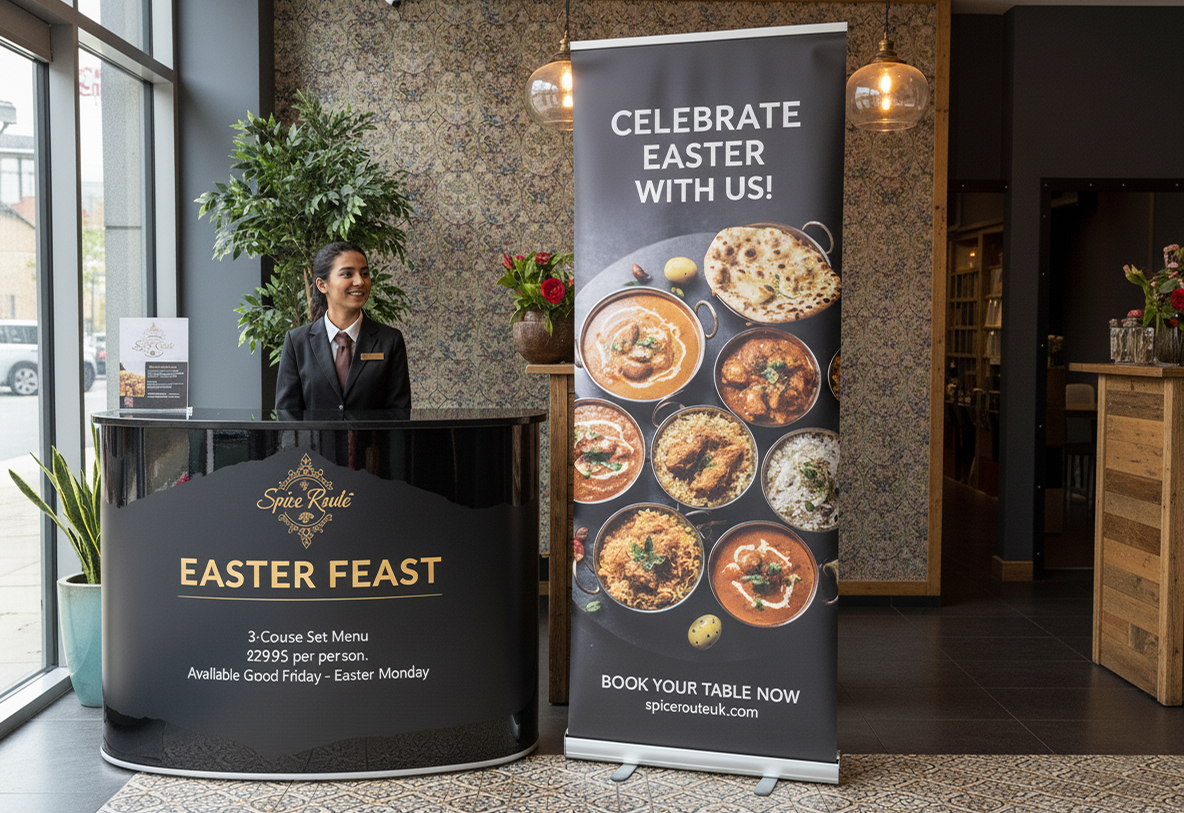 Indian Restaurant Easter Banner Stands