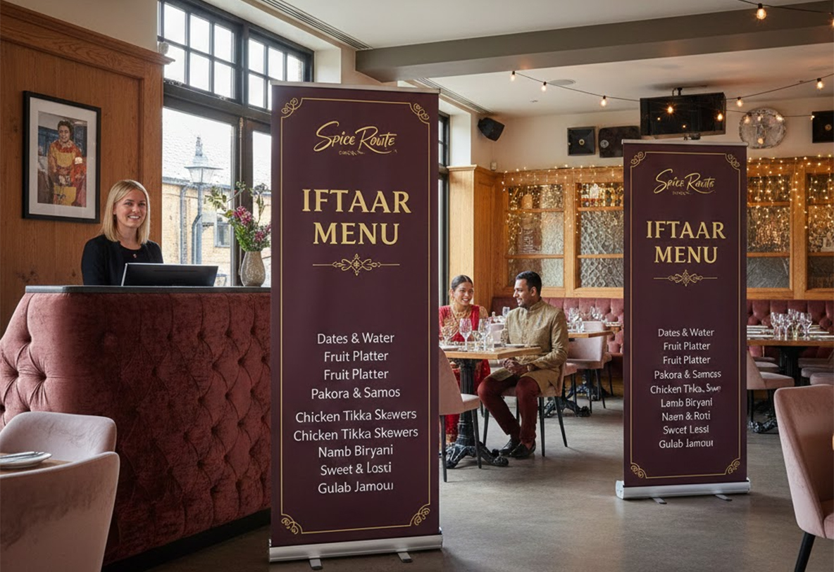 Indian Restaurant Ramadan Banner Stands