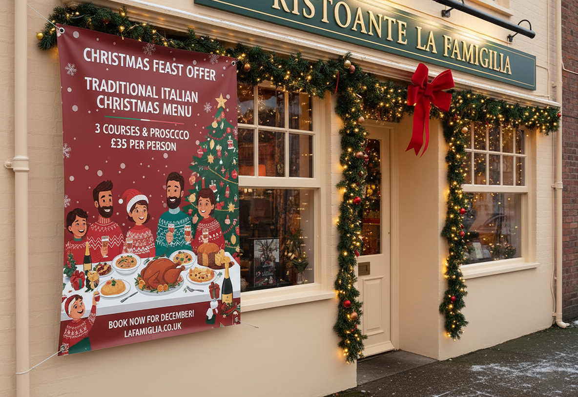 Italian Restaurant Christmas Printing