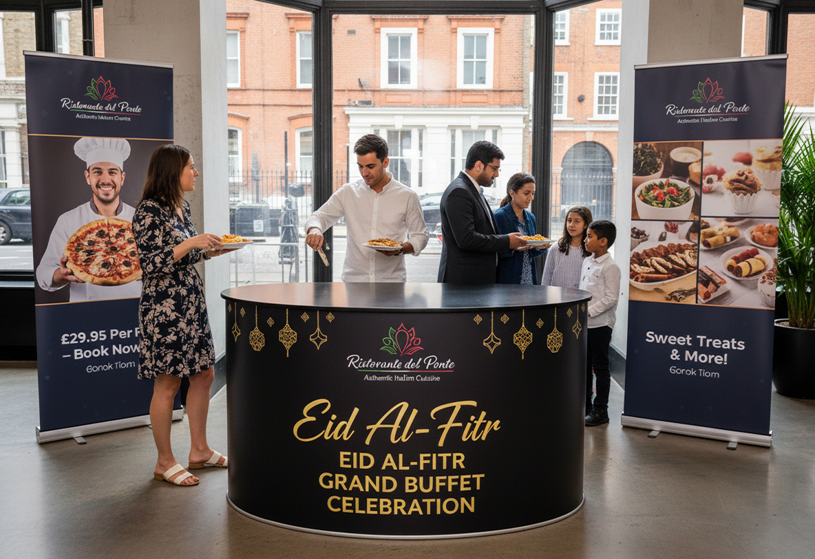 Italian Restaurant Eid Banner Stands