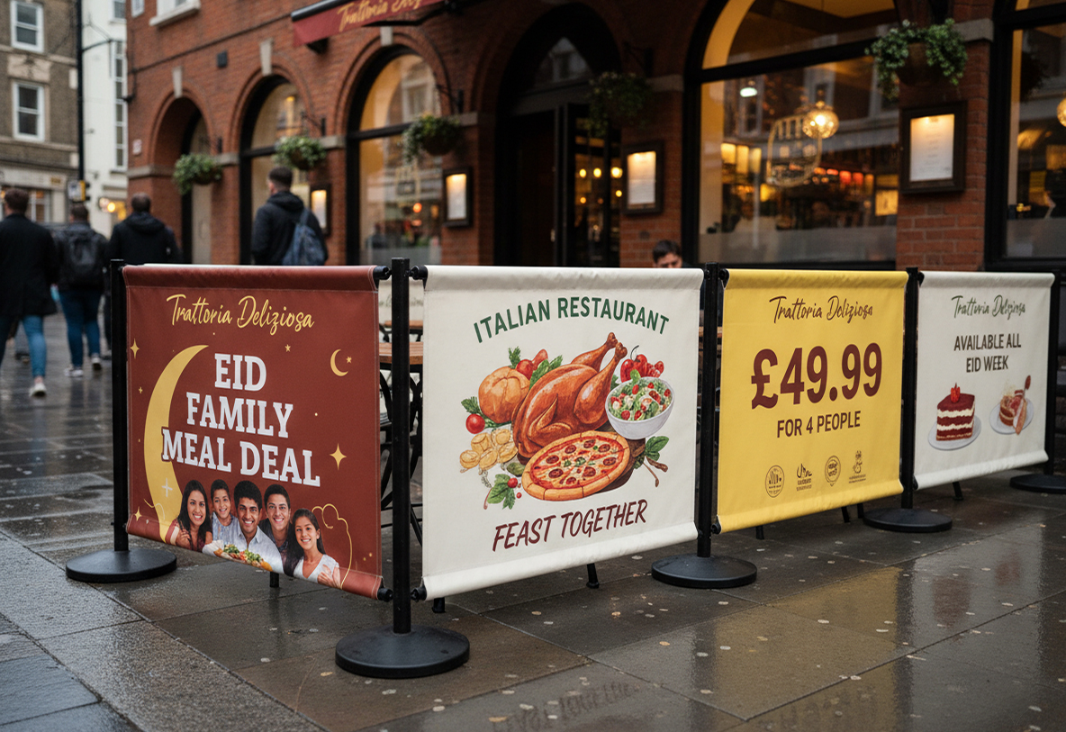 Italian Restaurant Eid Mubarak Printing