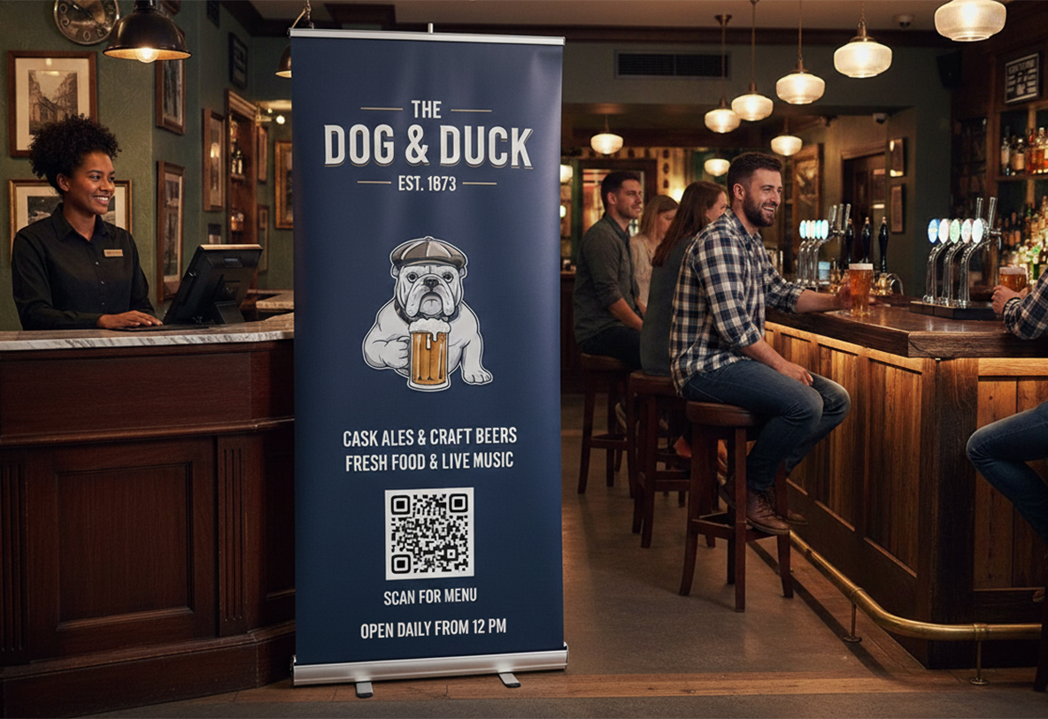 Pub & Bar Counter Banner Stands