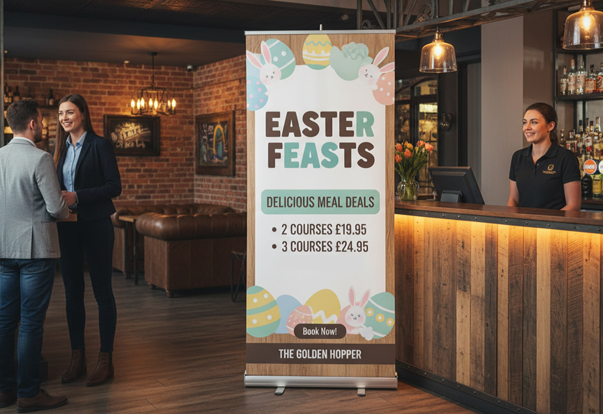 Pub & Bar Easter Banner Stands