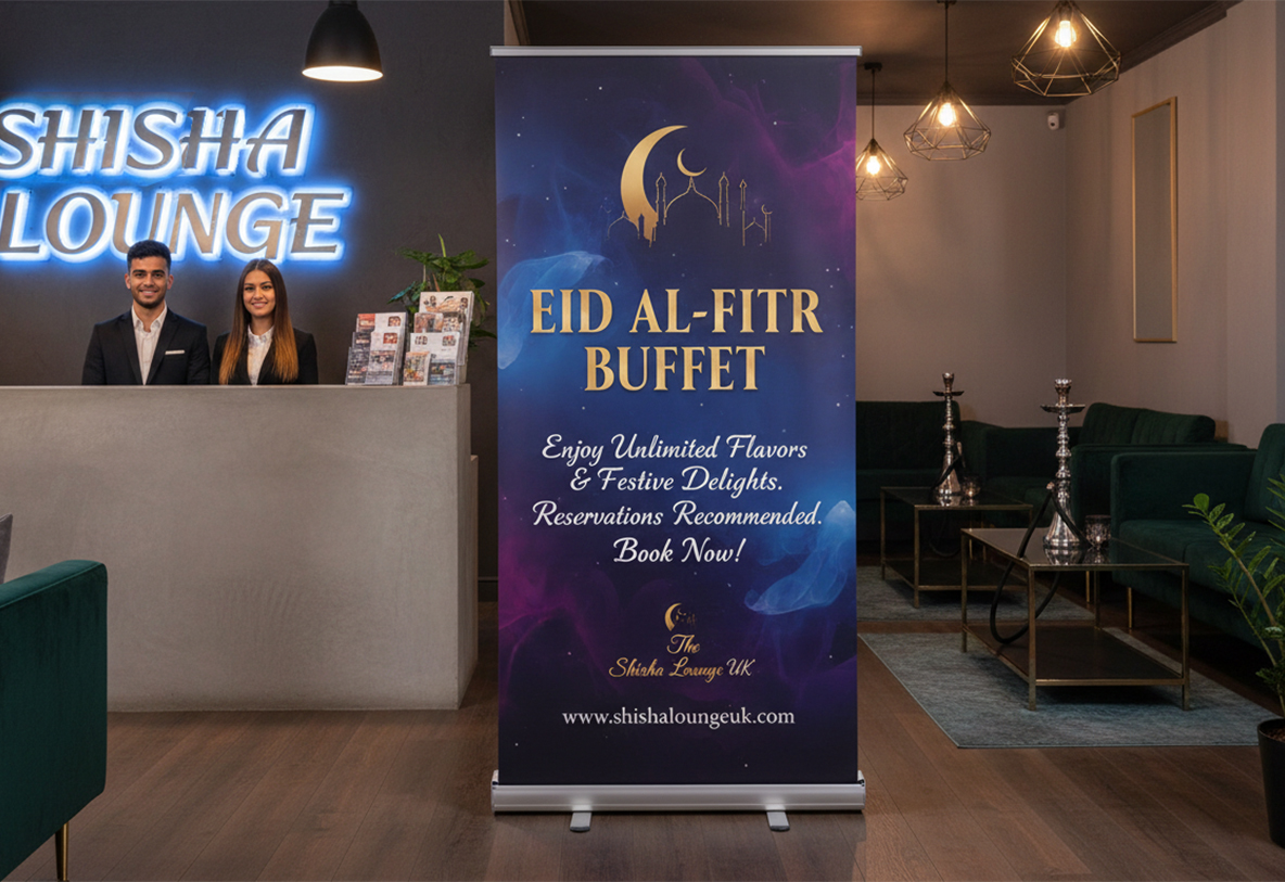 Sheesha Lounge Eid Banner Stands