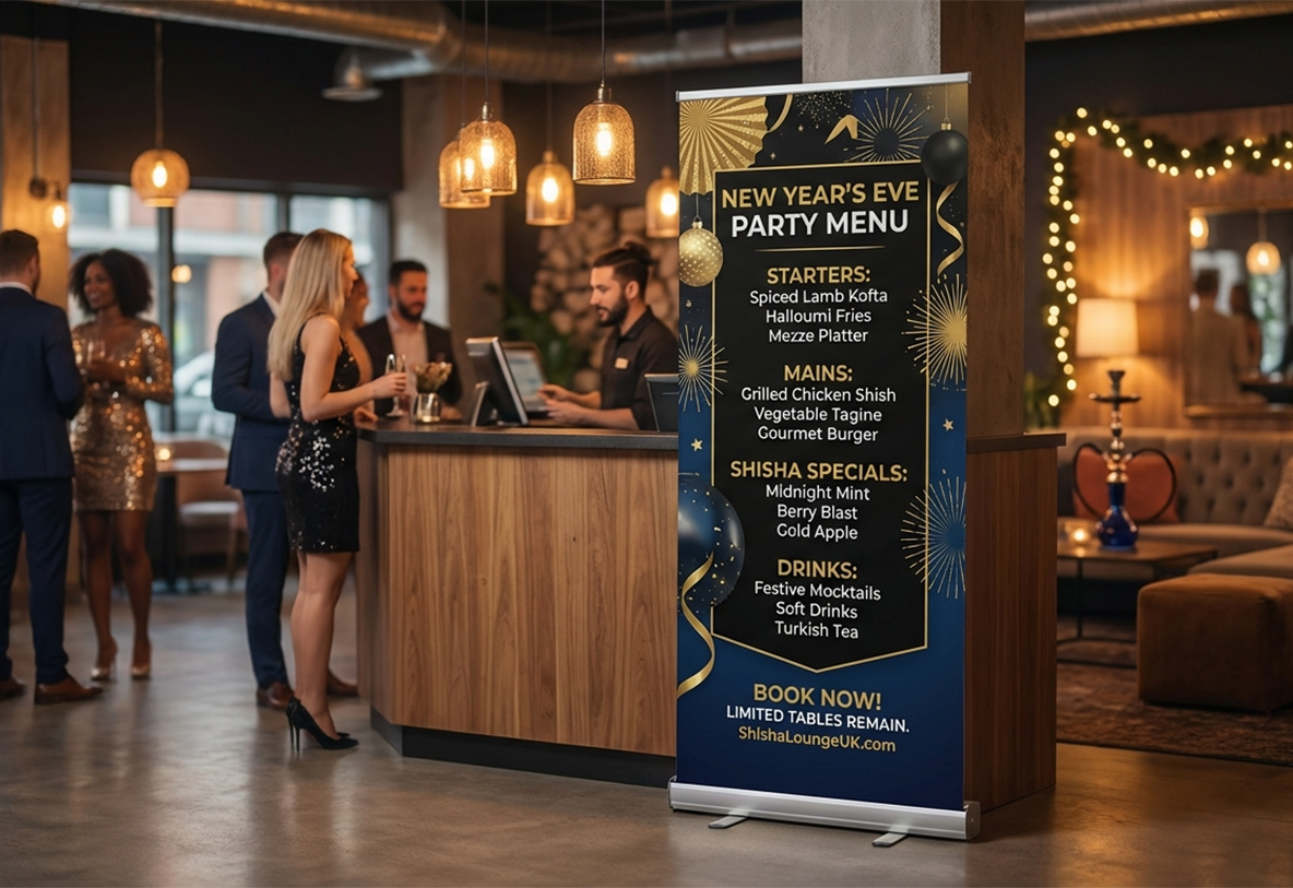 Sheesha Lounge New Year Banner Stands