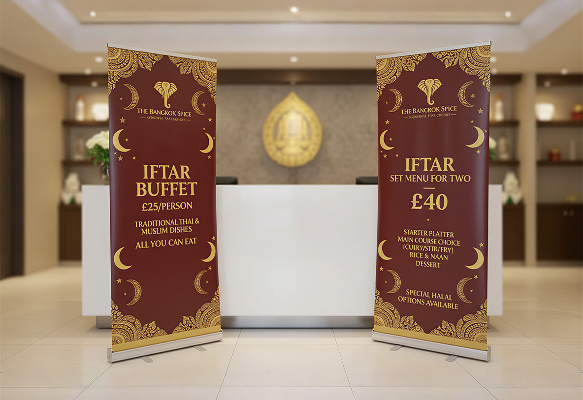 Thai Restaurant Ramadan Banner Stands