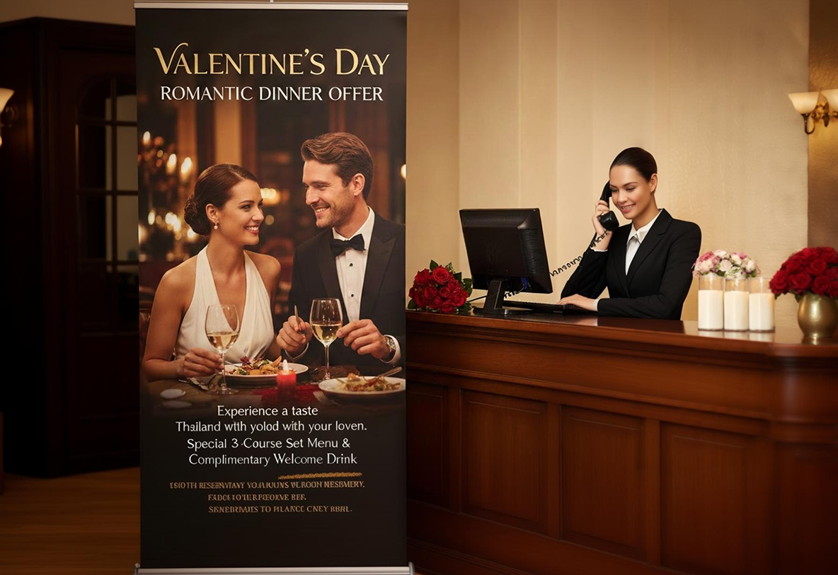 Thai Restaurant Valentine's Day Banner Stands