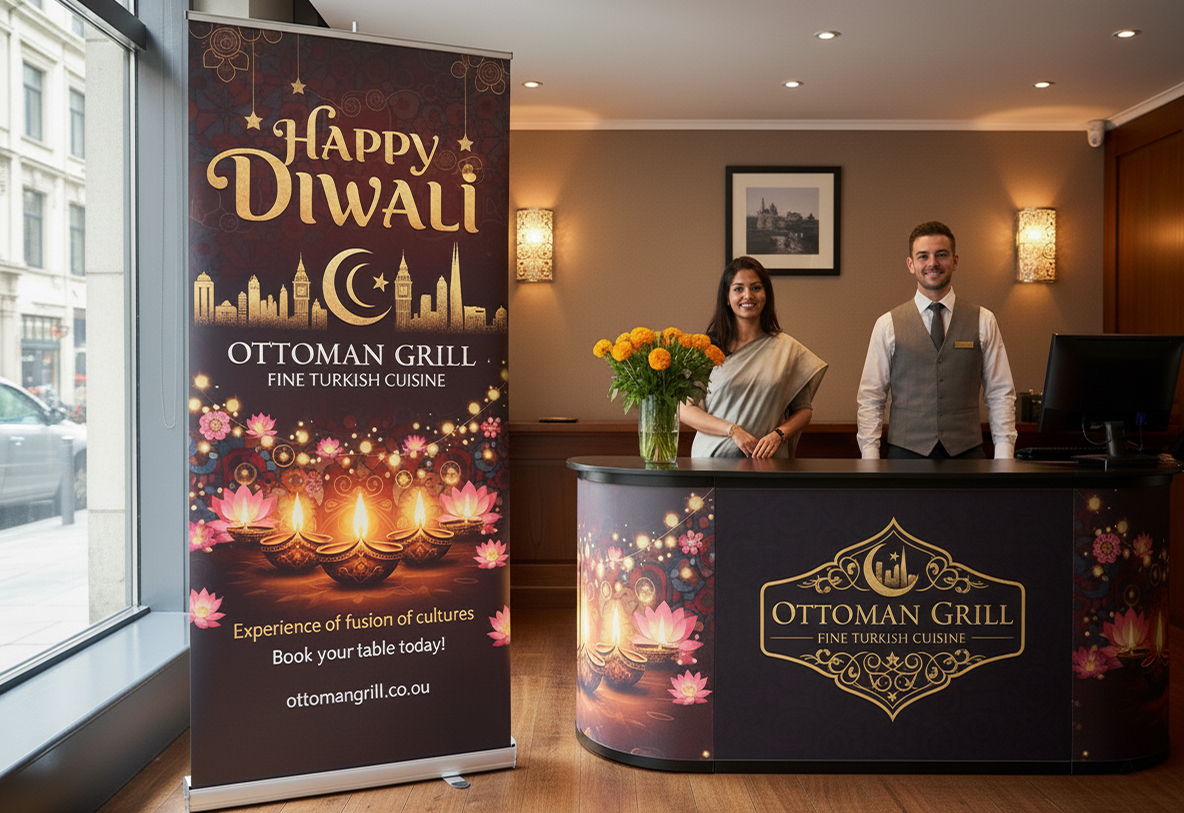 Turkish Restaurant Diwali Banner Stands
