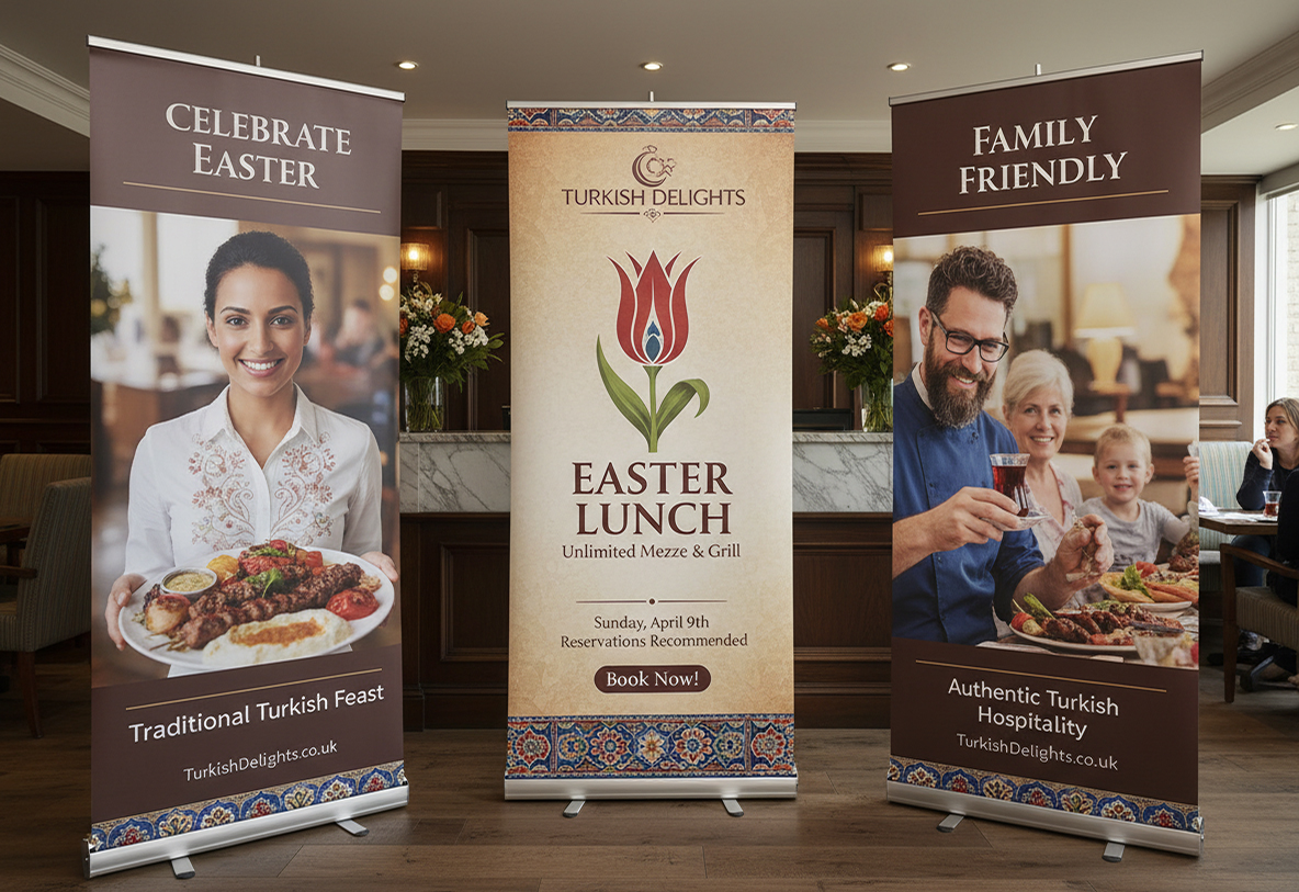 Turkish Restaurant Easter Banner Stands