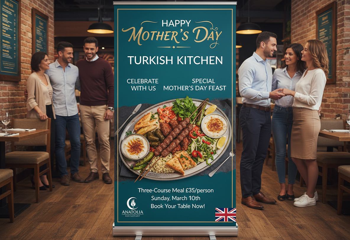 Turkish Restaurant Mothers Day Banner Stands
