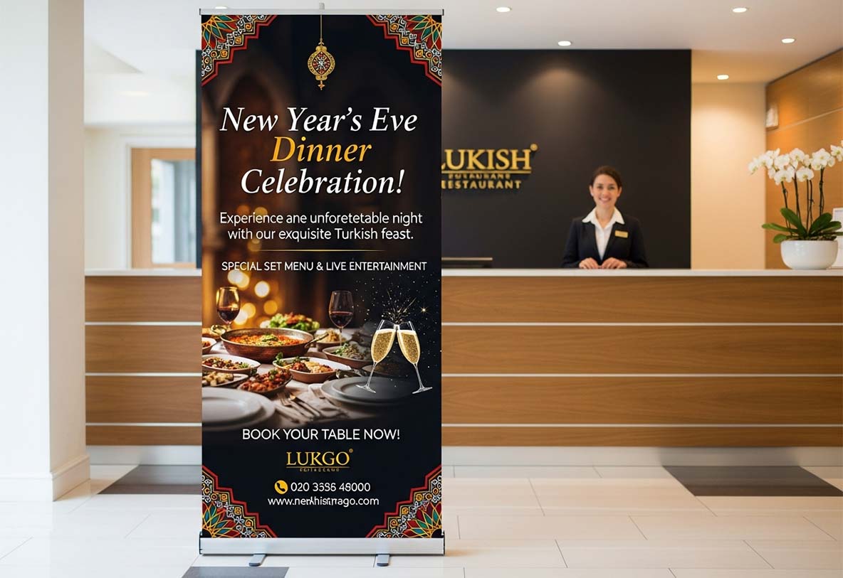 Turkish Restaurant New Year Banner Stands