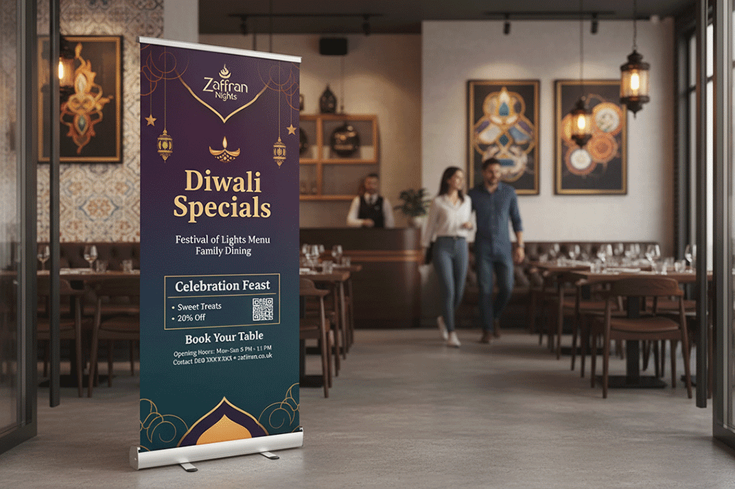 Arabian Restaurant Diwali Banner Stands