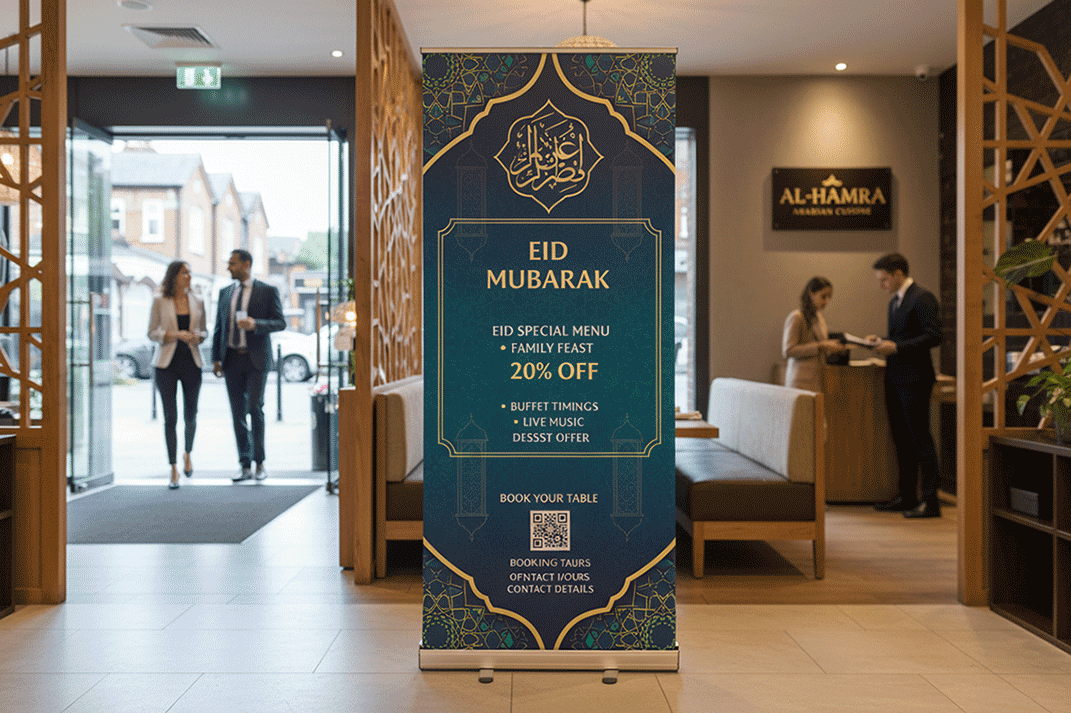 Arabian Restaurant Eid Banner Stands