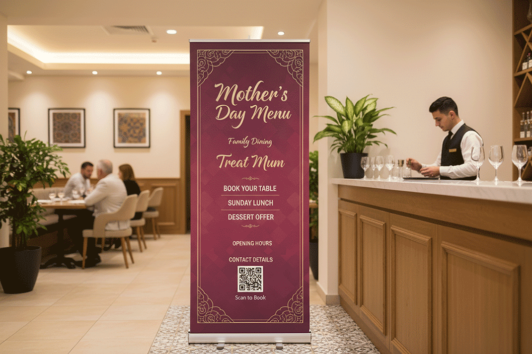 Arabian Restaurant Mothers Day Banner Stands