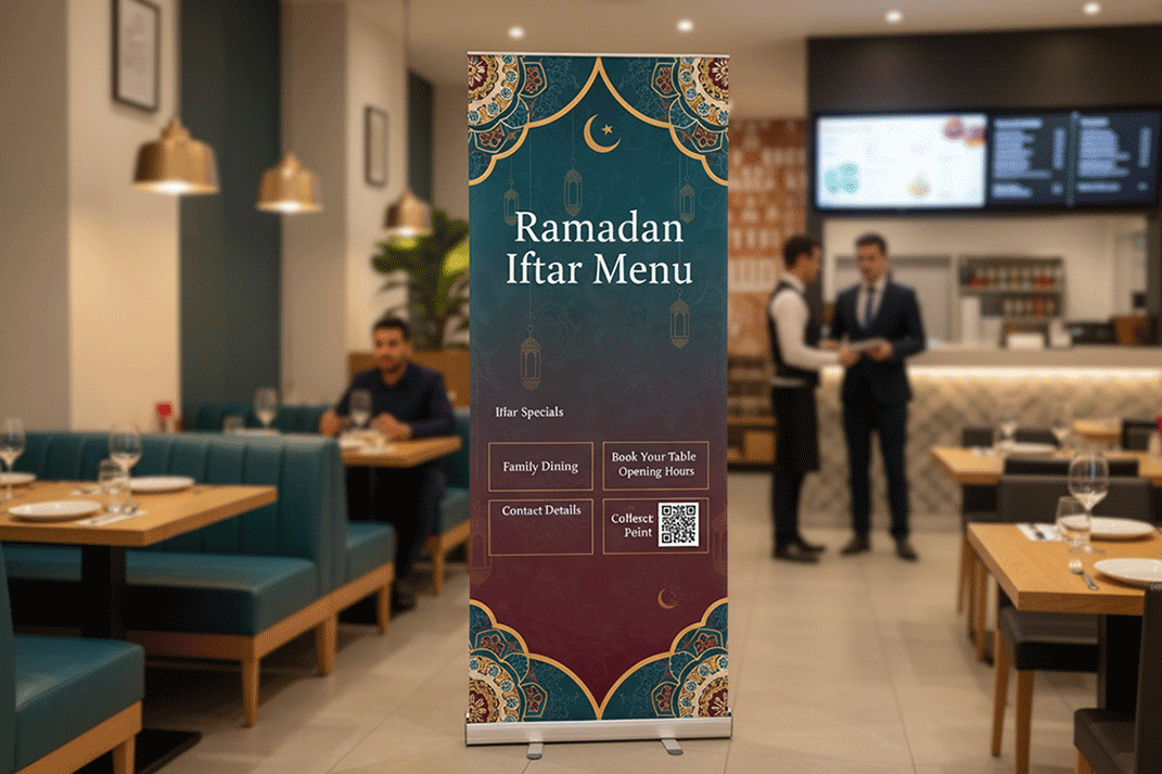 Arabian Restaurant Ramadan Banner Stands