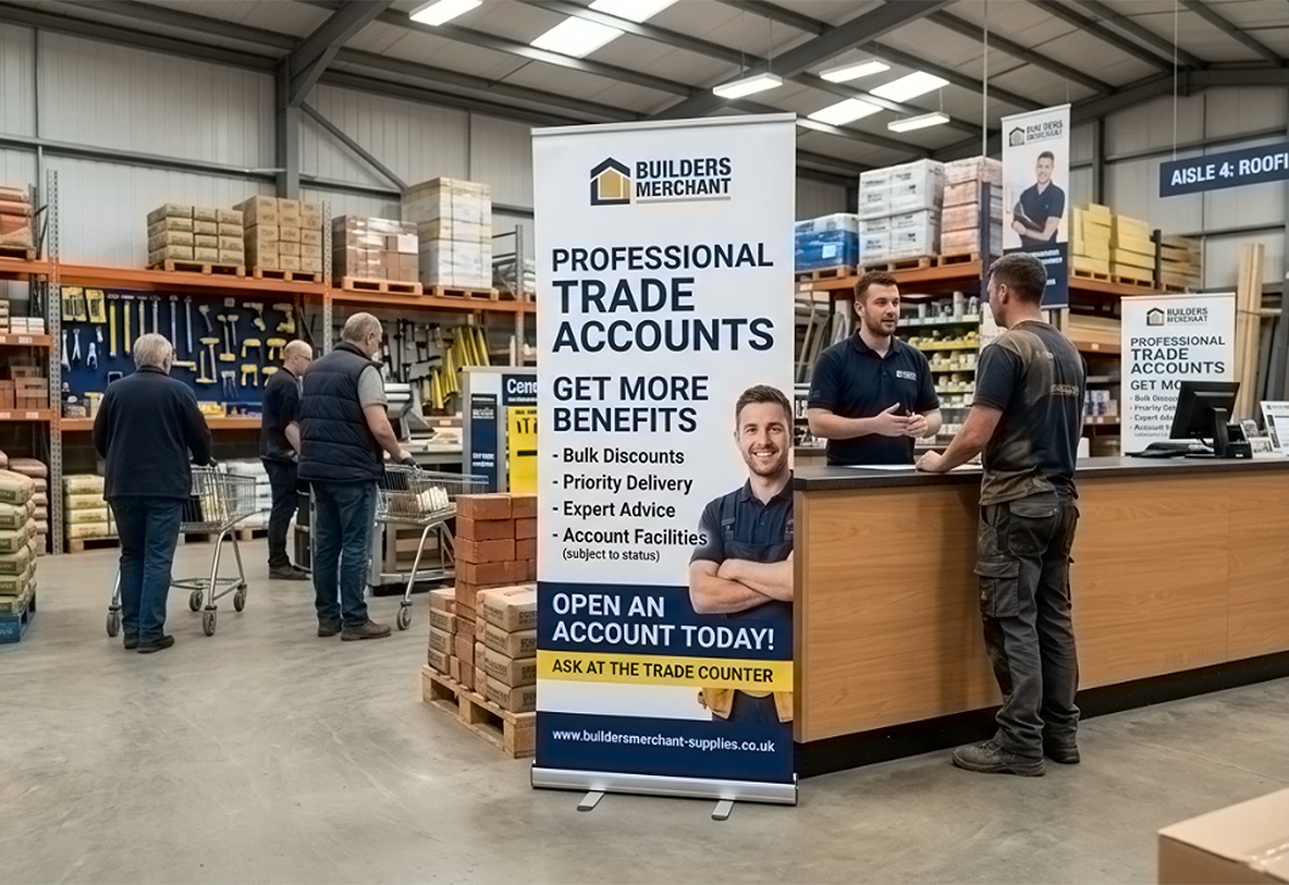 Builders Merchants Marketing Pavement Stands