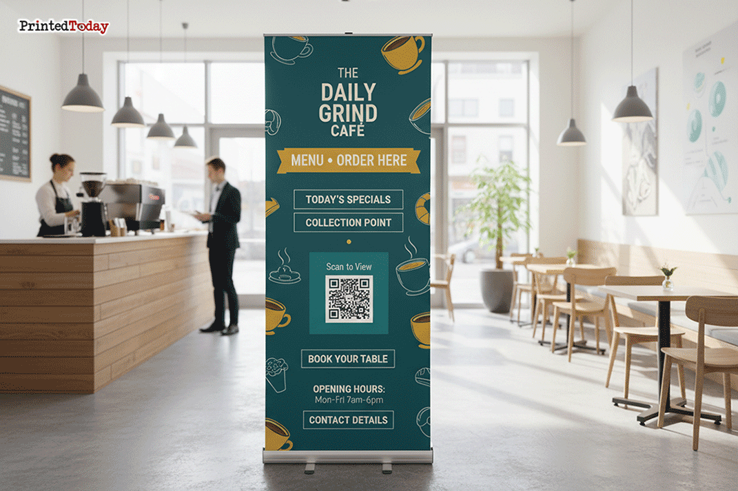 Cafe Reception Banner Stands