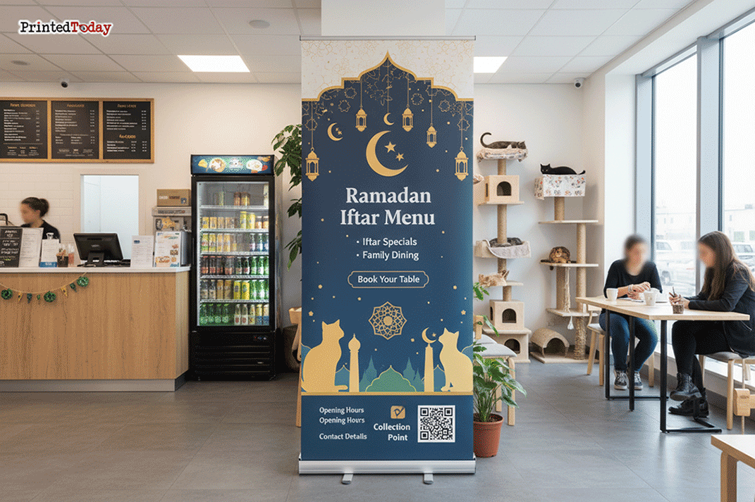 Cat Cafe Ramadan Banner Stands