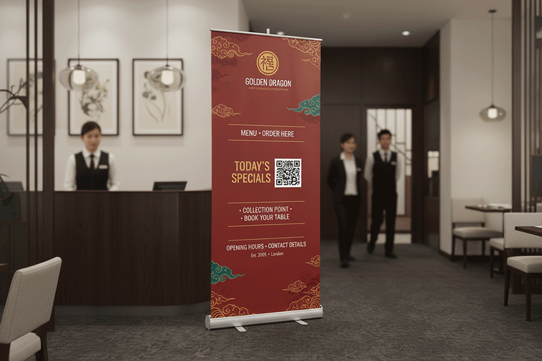 Chinese Restaurant Reception Banner Stands