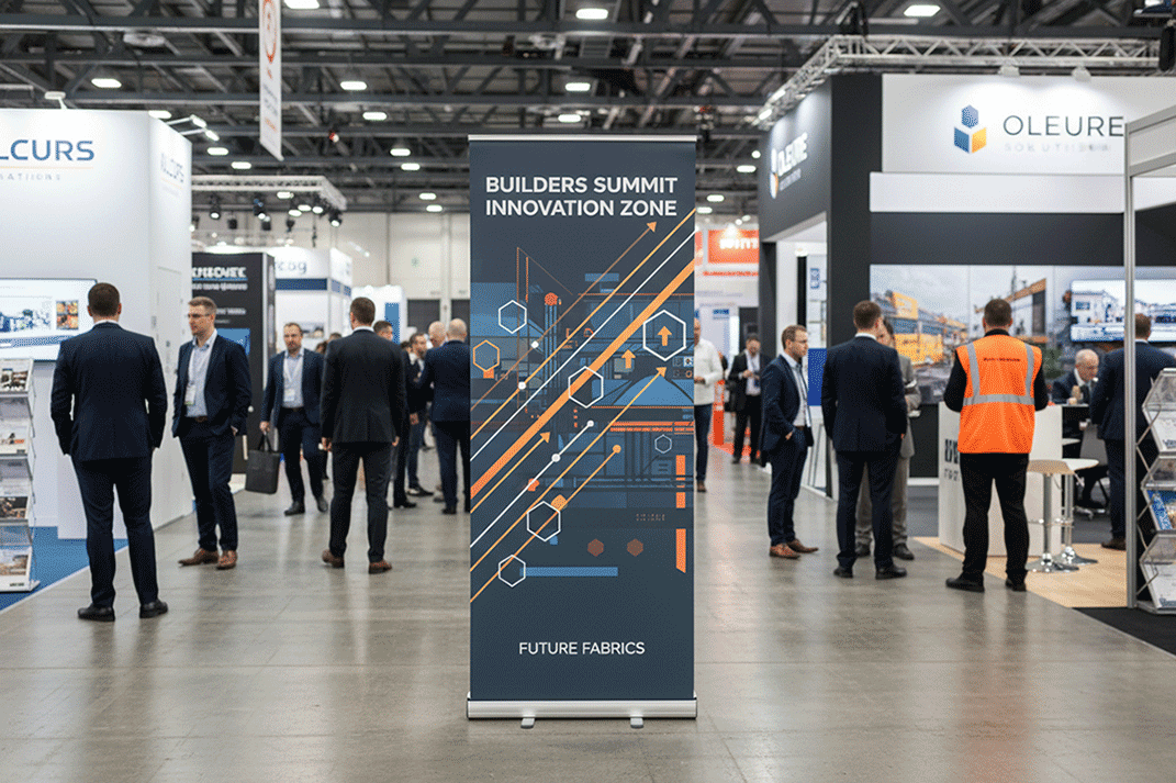Construction Trade Show Banner Stands