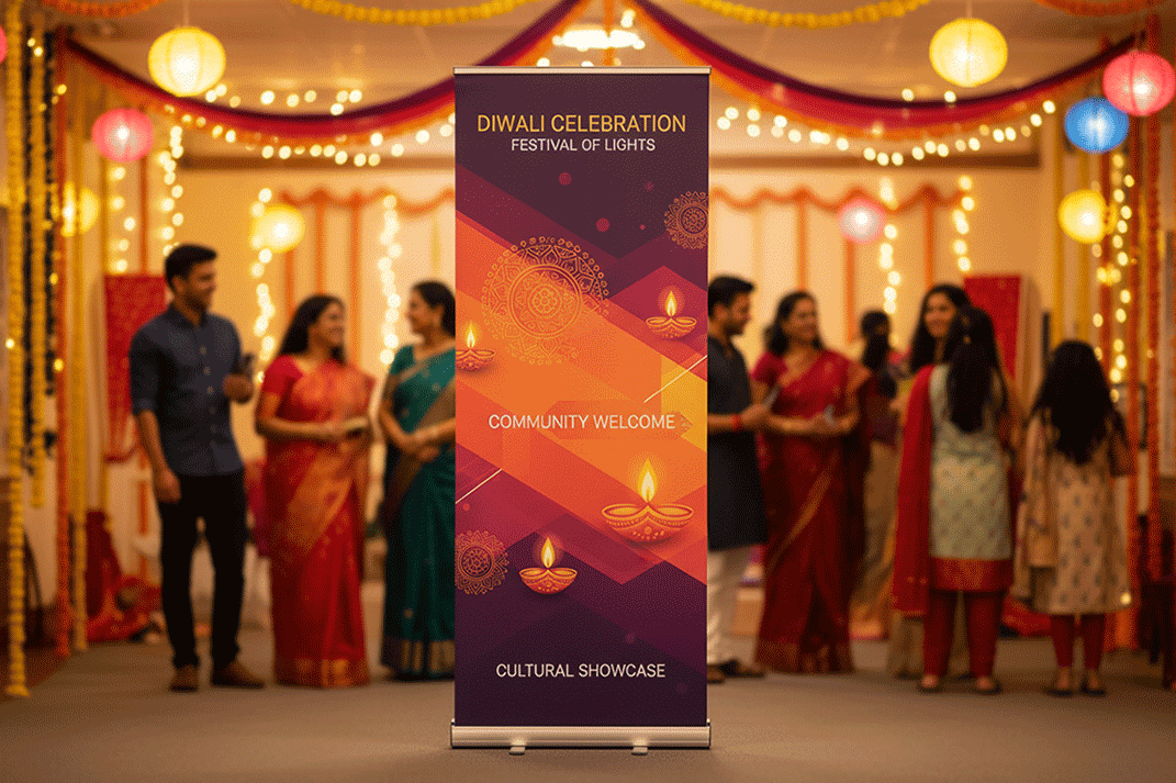 Diwali Banner Stands