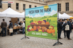Farmers Market Backdrop Banner Printing