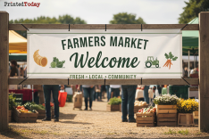 Farmers Market Mesh Banners