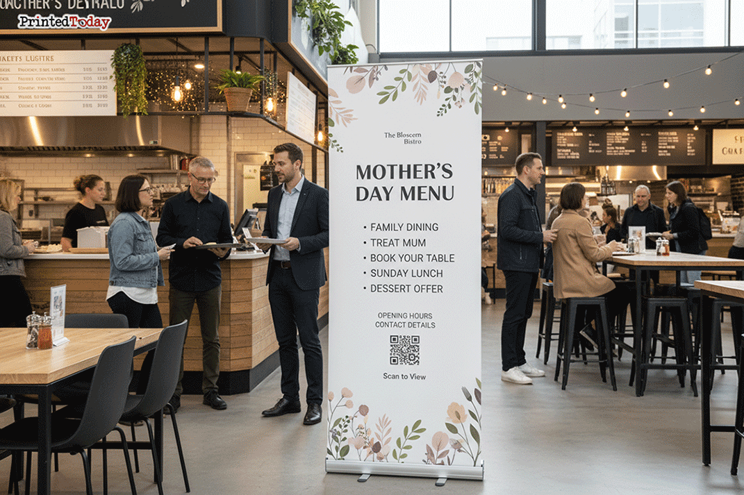 Food Stall Mothers Day Banner Stands