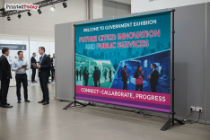Government Exhibition Backdrop Banner Printing